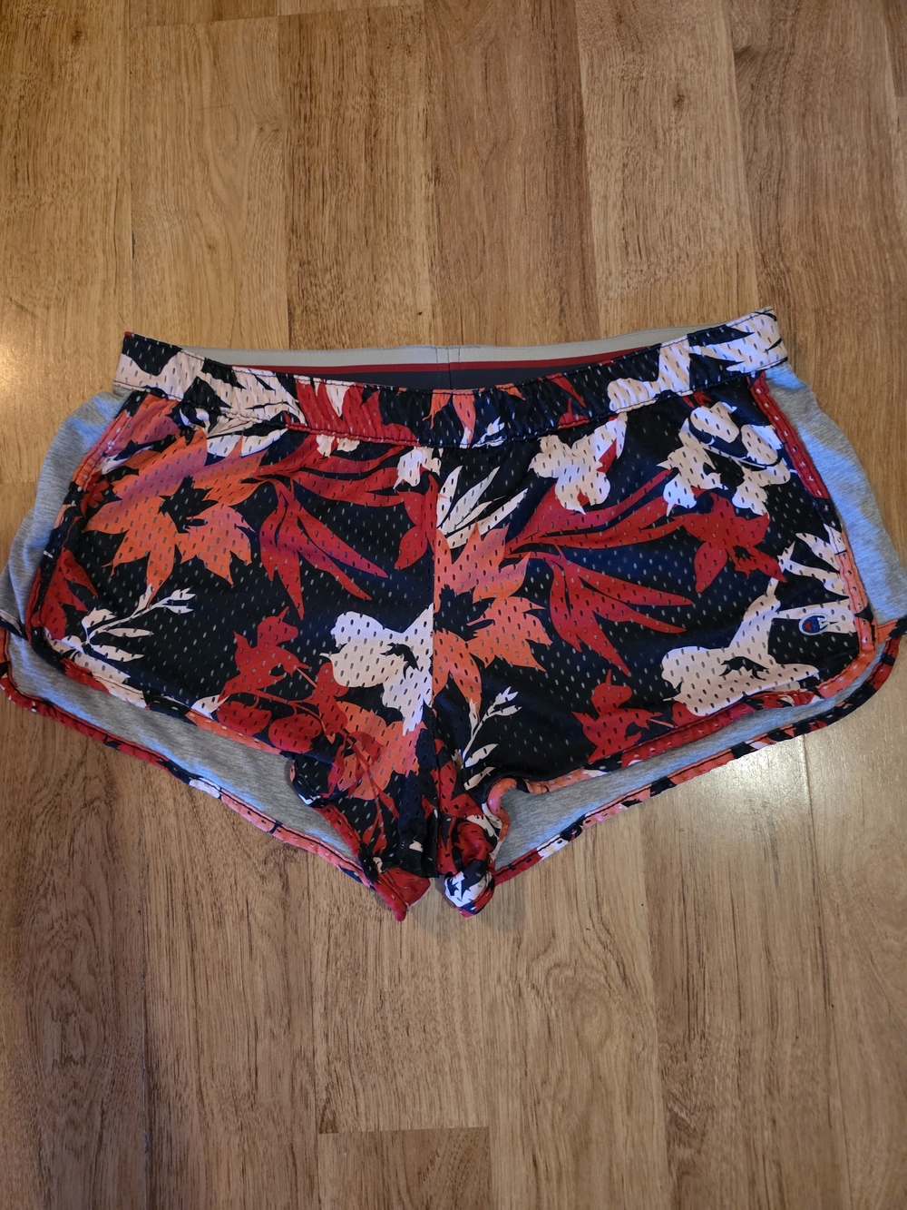 Champion Reversable Tropical Athletic Shorts Large